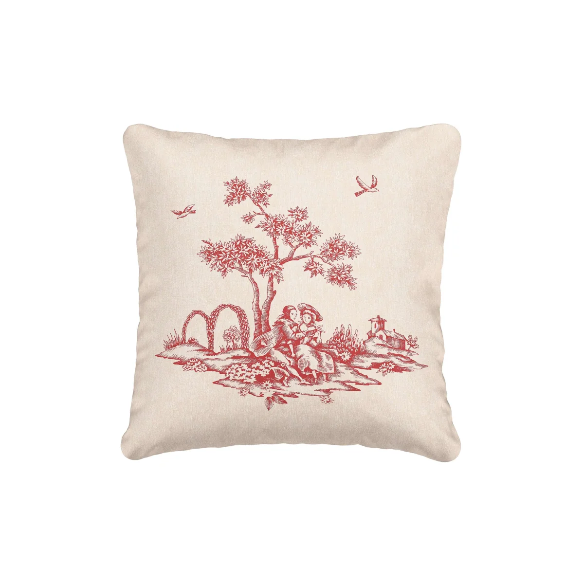 V&A Pure Cotton Velvet Chikan Cushion Cream Mix – image 2