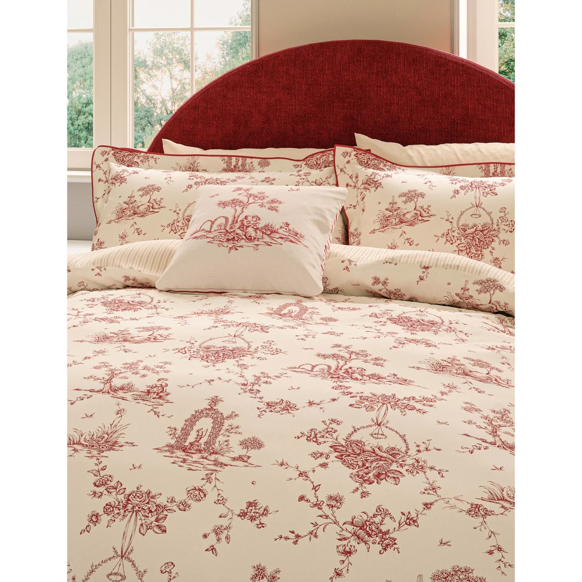V&A Pure Cotton Velvet Chikan Cushion Cream Mix – image 3