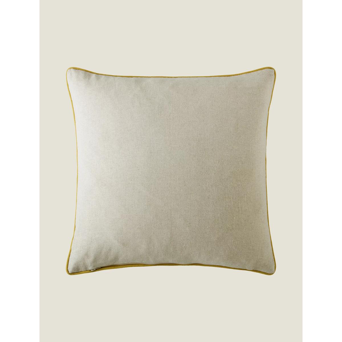 William Morris At Home Velvet African Marigold Piped Cushion - Blue Mix, Blue Mix – image 4