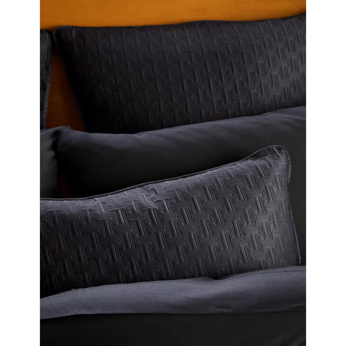 Ted Baker T Quilted Bolster Cushion - Forest Green, Forest Green,Black – image 3