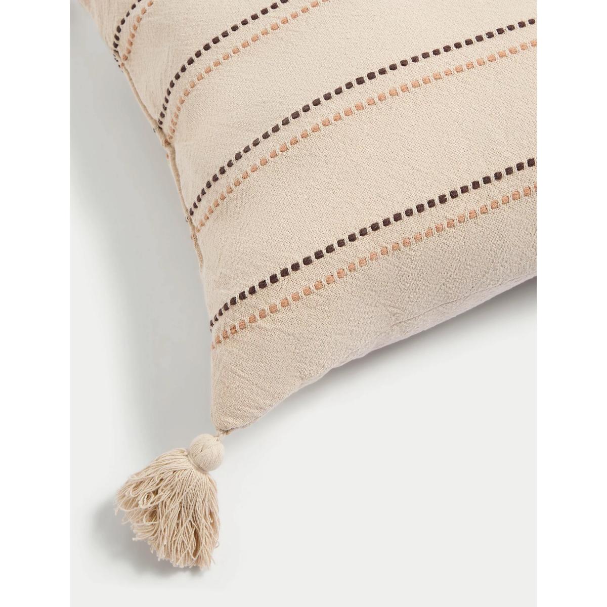 M&S Pure Cotton Textured Outdoor Cushion - Natural Mix, Natural Mix – image 3