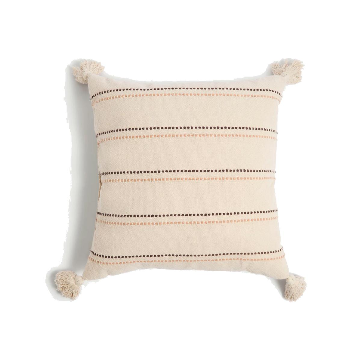 M&S Pure Cotton Textured Outdoor Cushion - Natural Mix, Natural Mix – image 1