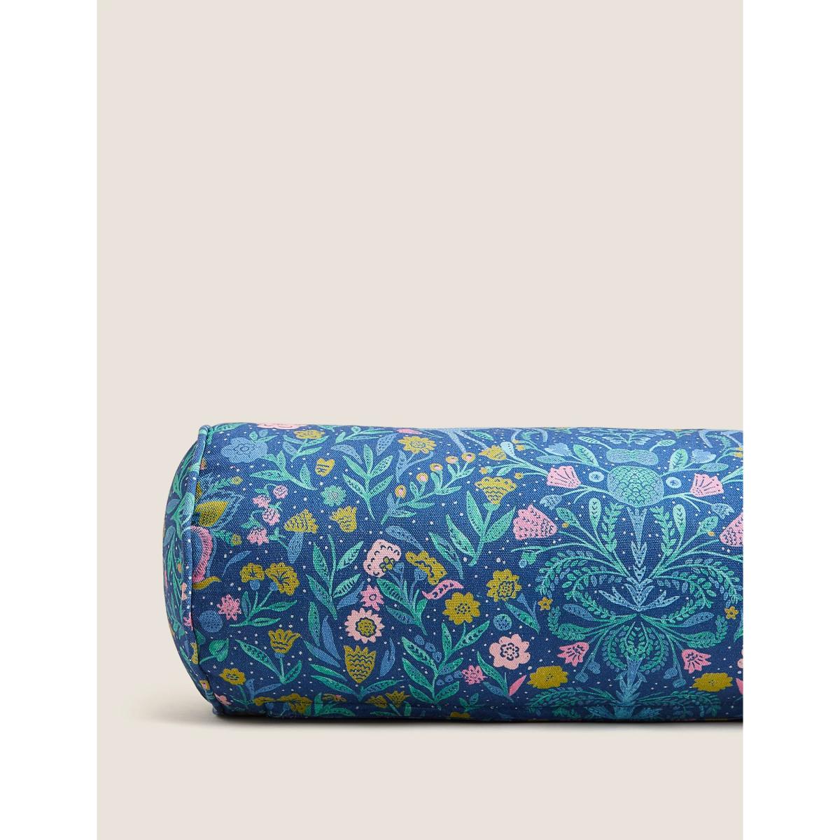 M&S Horse Print Bolster Cushion - Blue Mix, Blue Mix – image 3