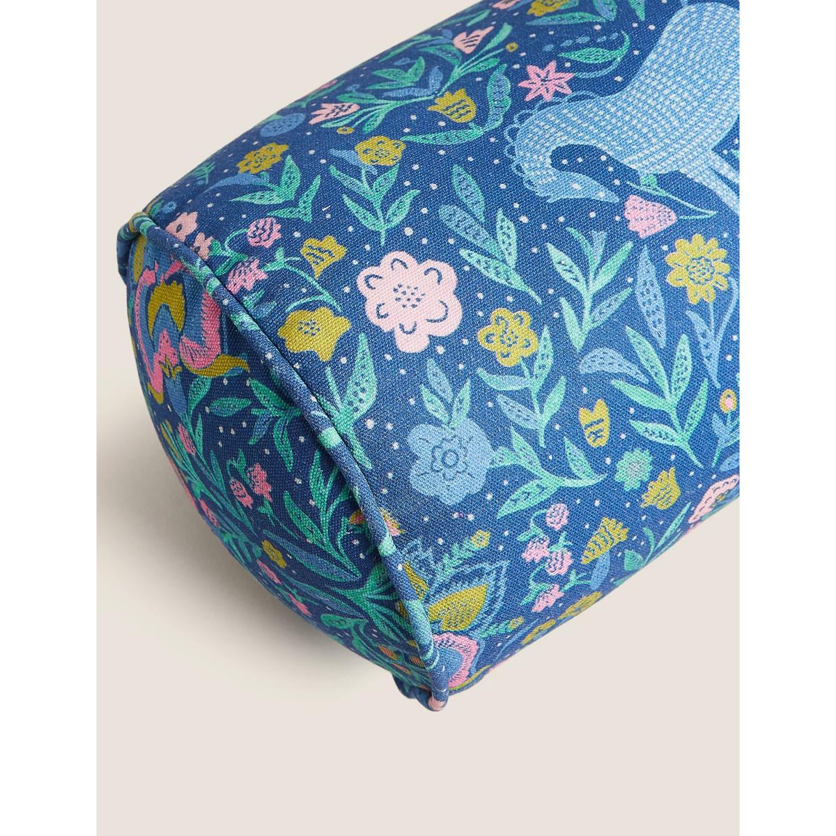 M&S Horse Print Bolster Cushion - Blue Mix, Blue Mix – image 4
