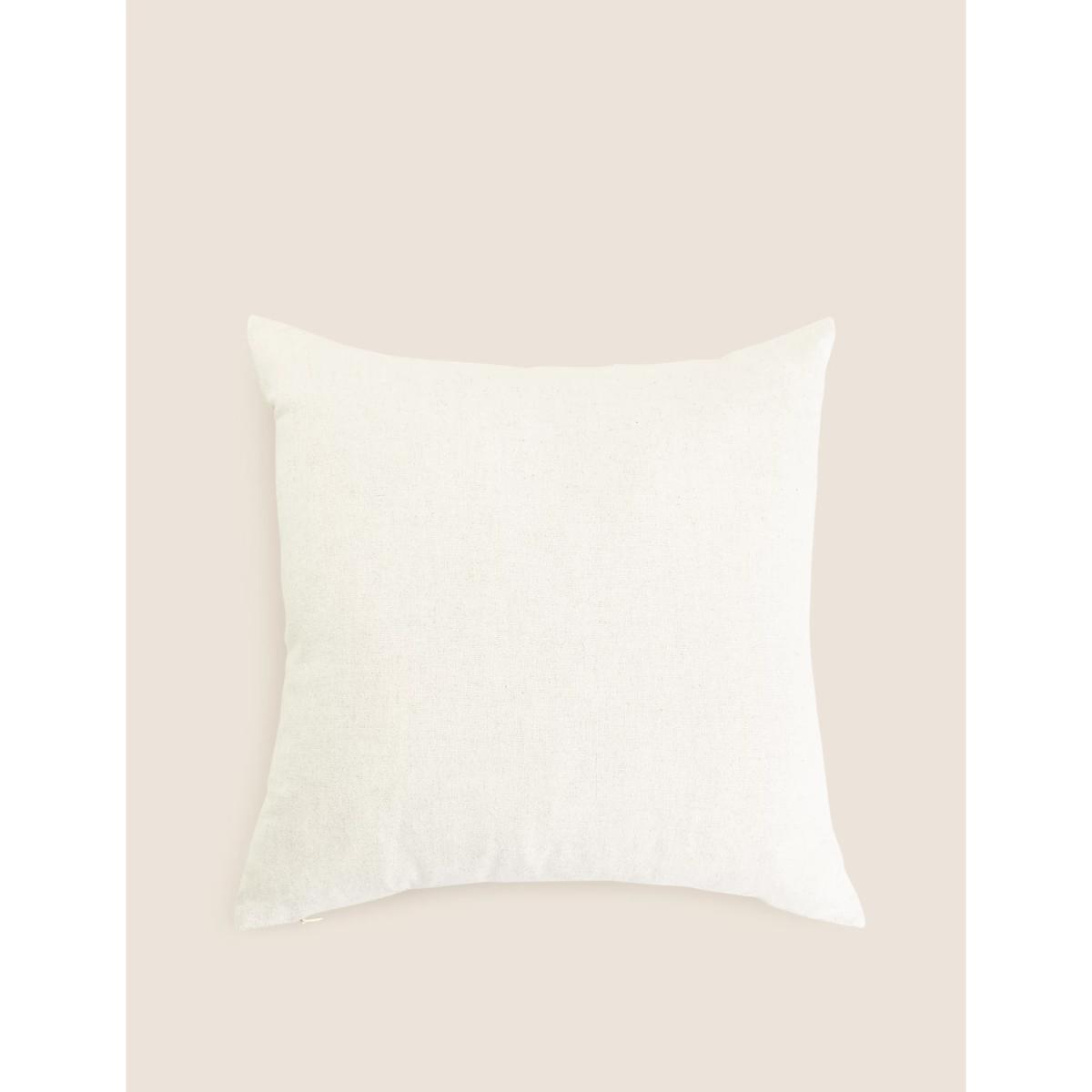 M&S Pure Cotton Lemon Tufted Cushion - Grey Mix, Grey Mix – image 5