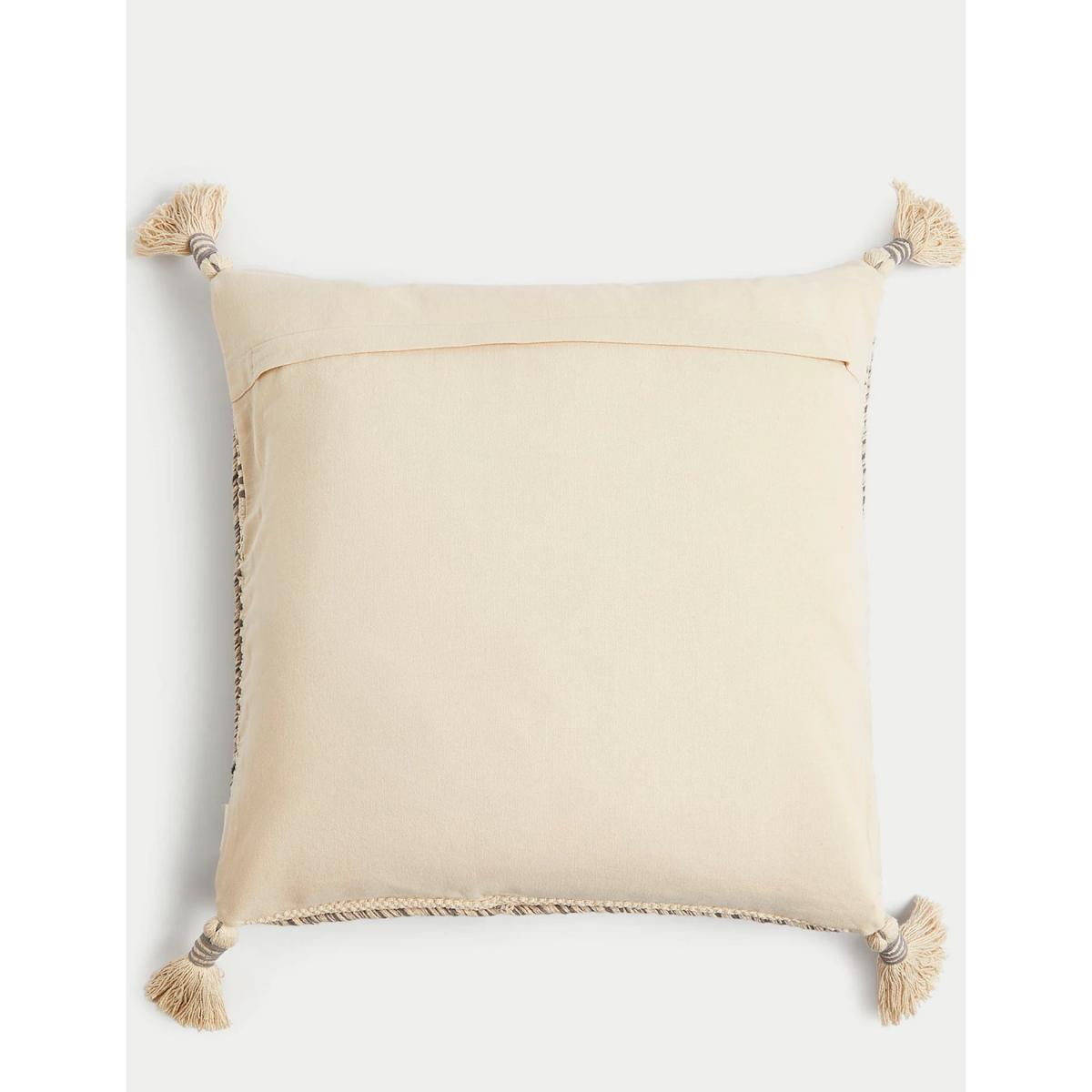 M&S X Fired Earth Jaipur Amar Pure Cotton Textured Cushion - Natural Mix, Natural Mix – image 3