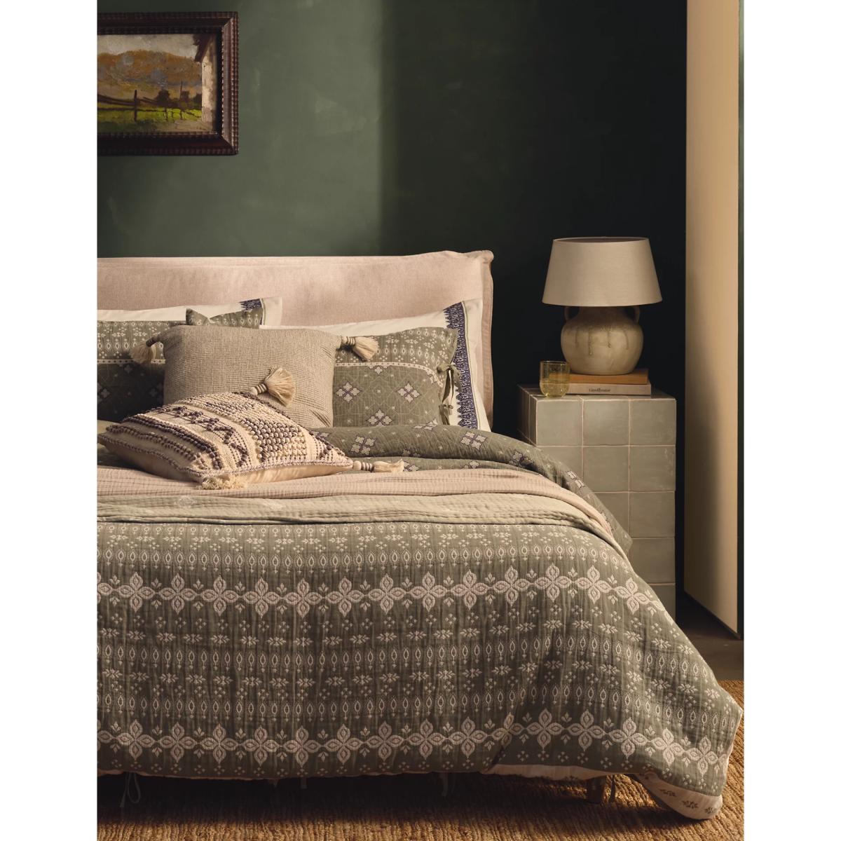 M&S X Fired Earth Jaipur Amar Pure Cotton Textured Cushion - Natural Mix, Natural Mix – image 5