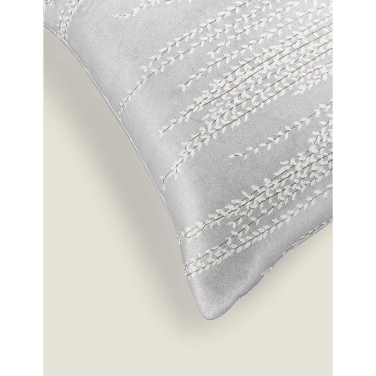 M&S Floral Print Jacquard Cushion - Silver, Silver – image 3