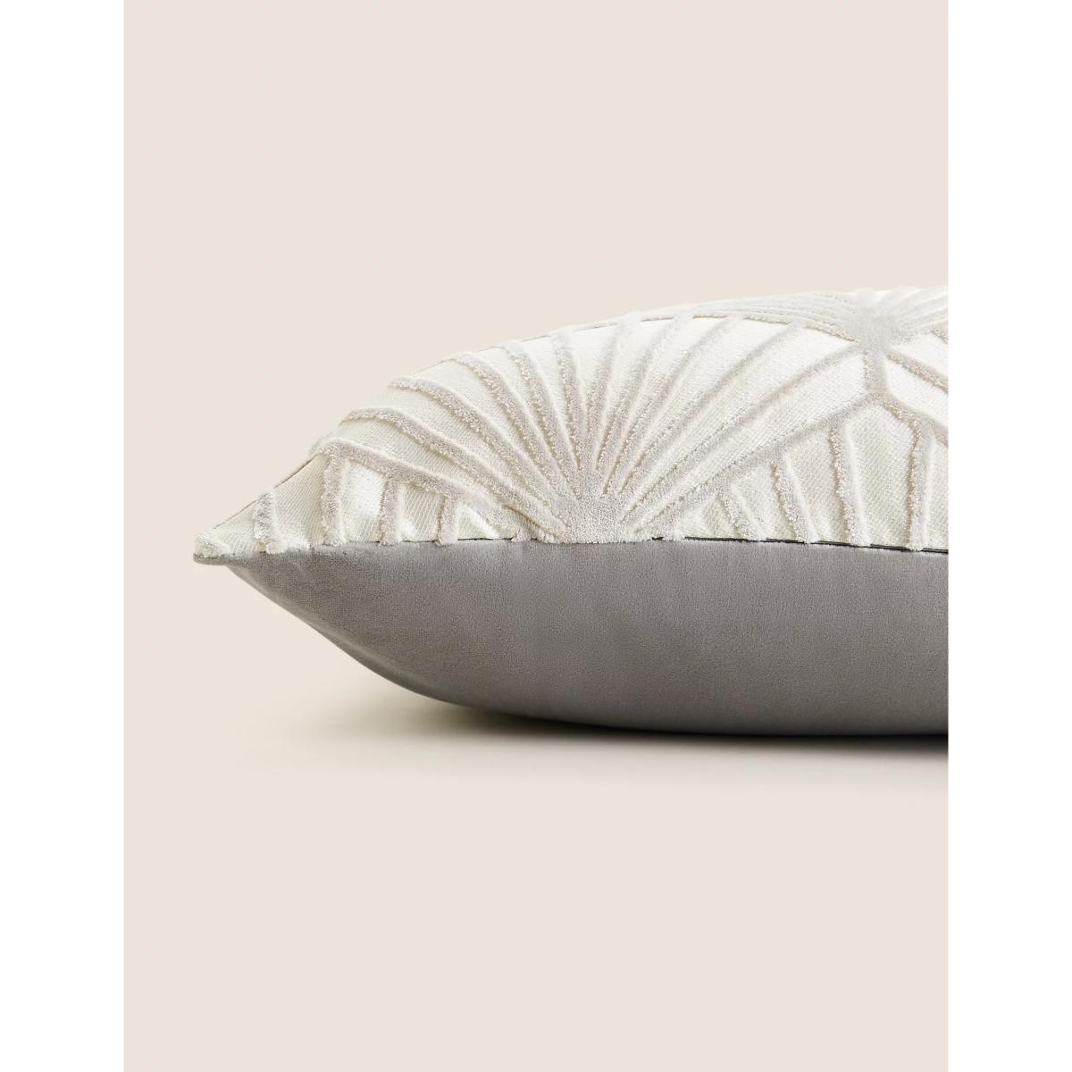 M&S Cut Velvet Art Deco Cushion - Silver Grey, Silver Grey – image 2