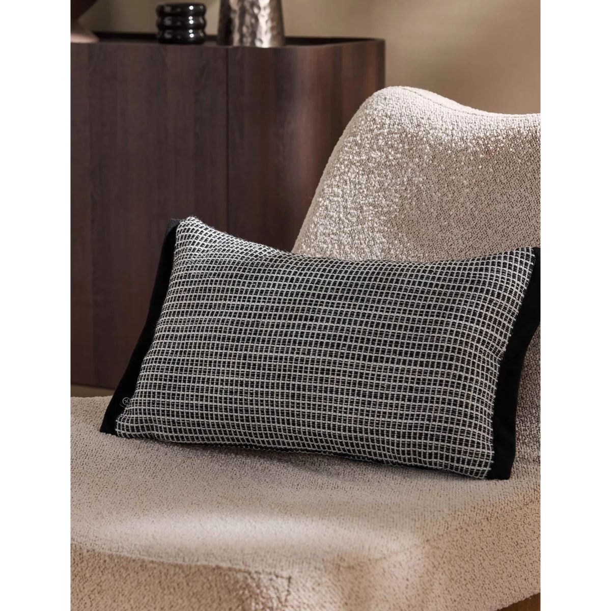 MADE Pure Cotton Cady Cushion Charcoal Mix – image 2
