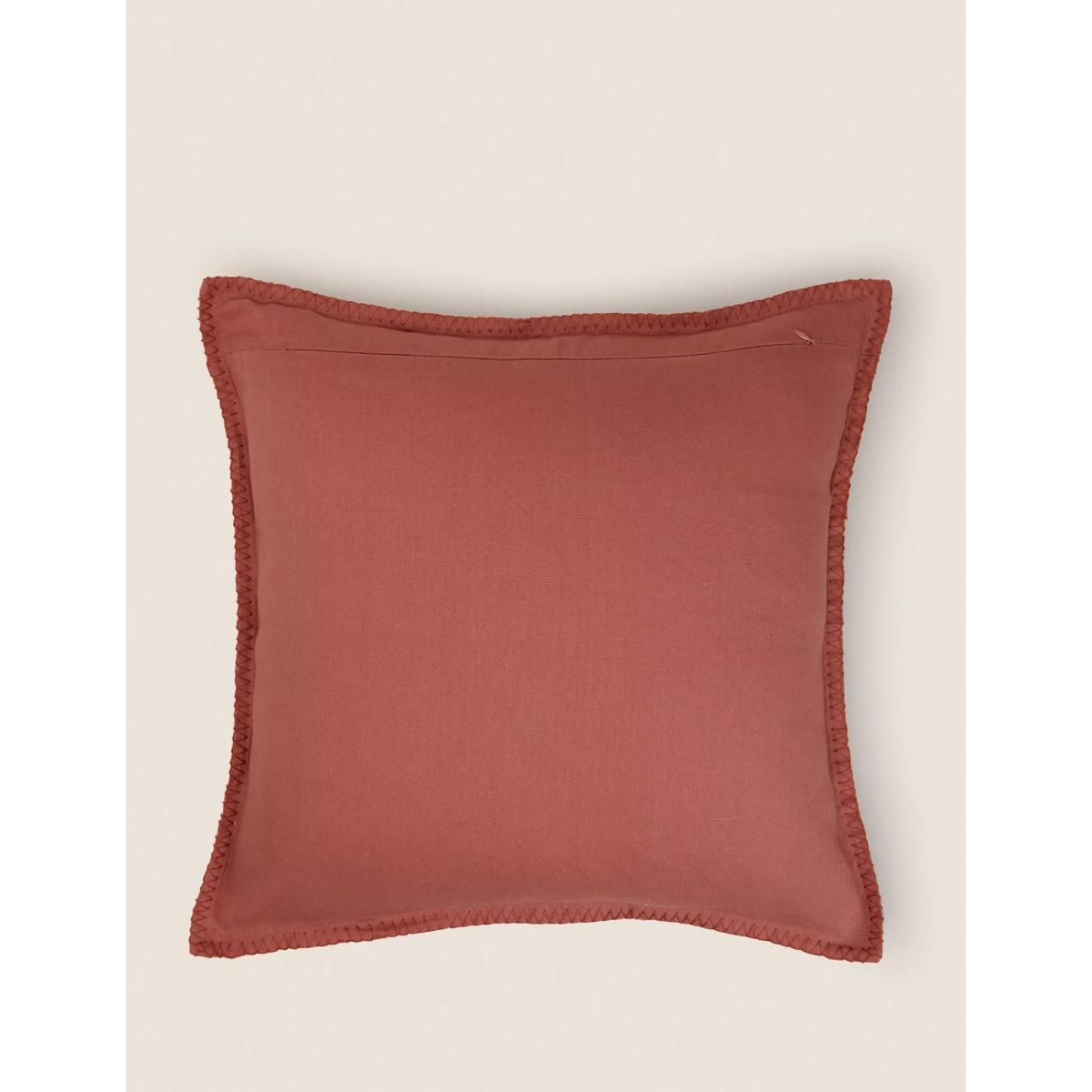M&S X Fired Earth Seville Palmete Pure Cotton Embroidered Cushion - Blue Mix, Blue Mix – image 2