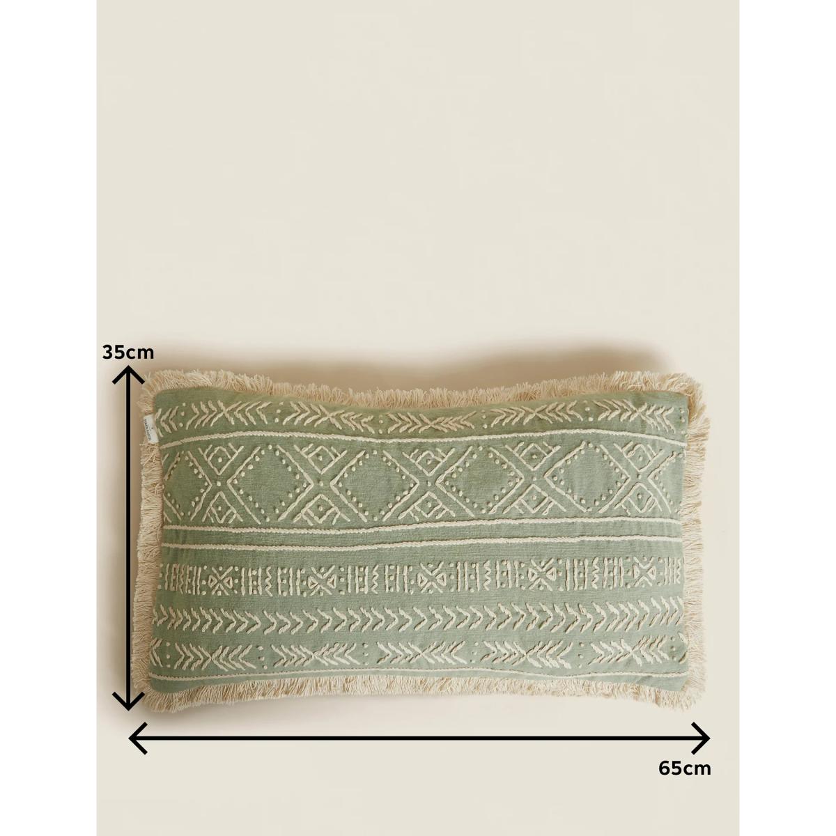 M&S X Fired Earth Acapulco Mendoza Bolster Cushion - Weald Green, Weald Green – image 7