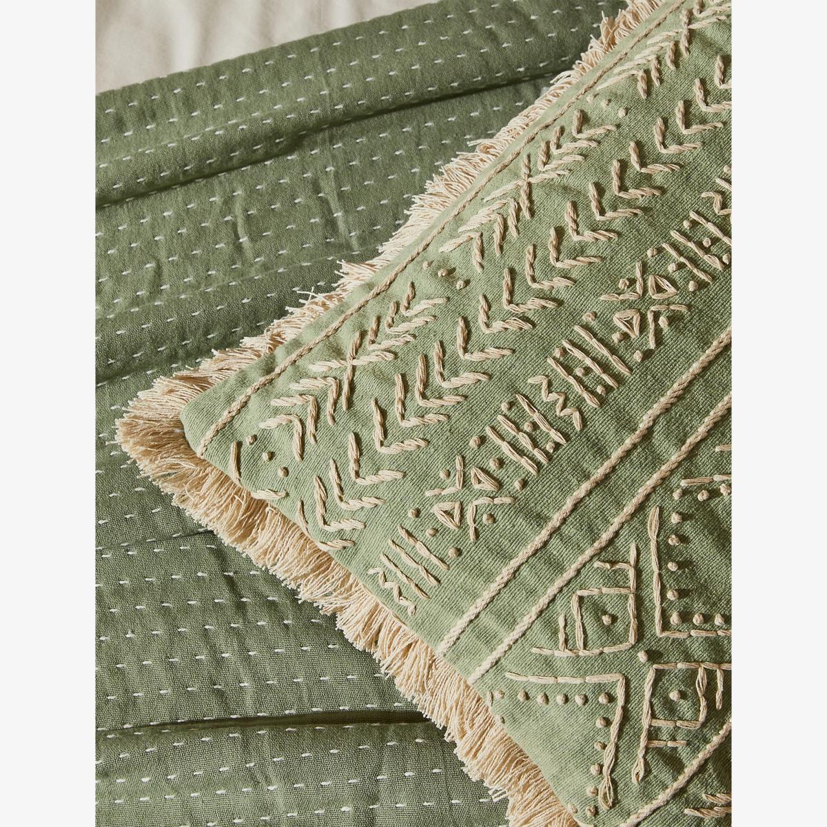 M&S X Fired Earth Acapulco Mendoza Bolster Cushion - Weald Green, Weald Green – image 1