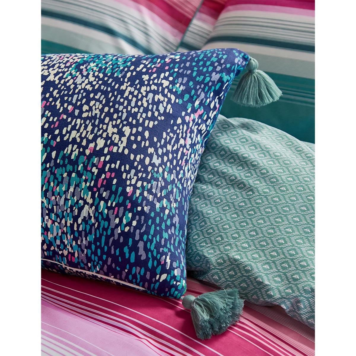 M&S Joules Pure Cotton Cotswold Rain Bolster Cushion - Multi Blues, Multi Blues – image 3