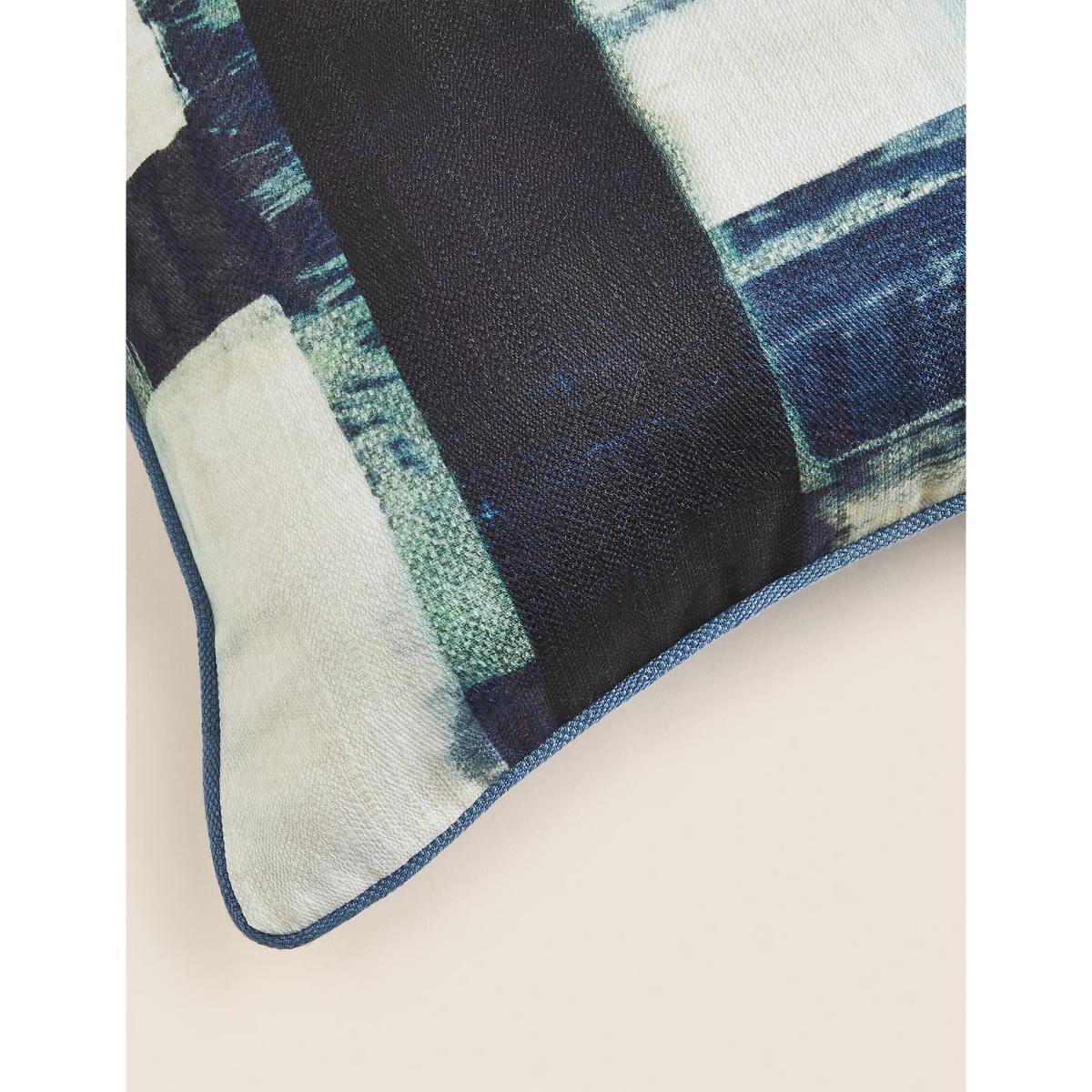 M&S Printed Jacquard Cushion - Blue Mix, Blue Mix – image 5