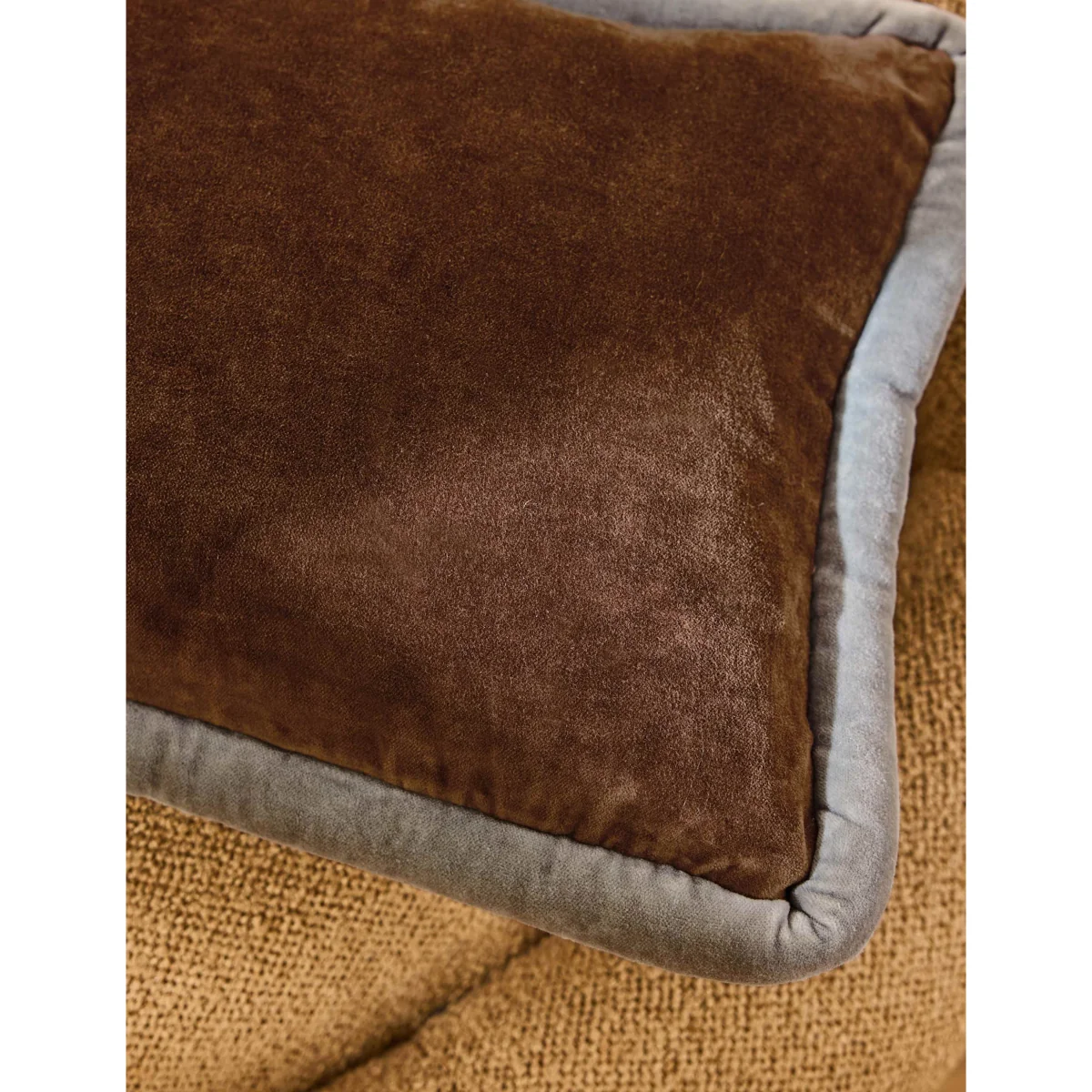 MADE Velvet Huxley Cushion Grey Mix – image 3