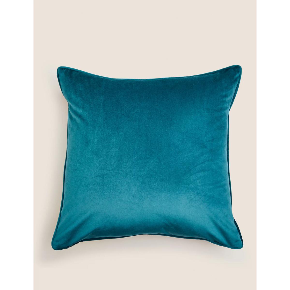 M&S  Velvet Peacock Embroidered Cushion - Multi, Multi – image 4