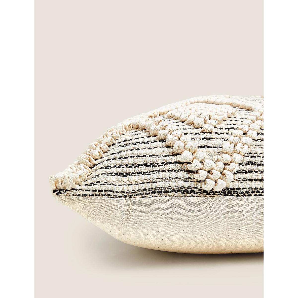 M&S Tufted Diamond Cushion - Natural Mix, Natural Mix – image 2
