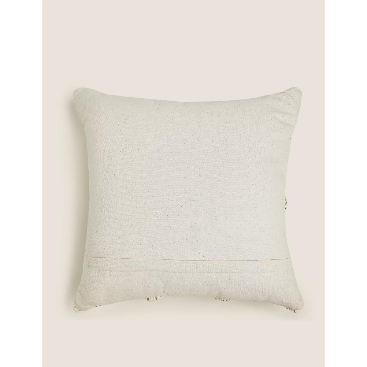 M&S Tufted Diamond Cushion - Natural Mix, Natural Mix – image 3