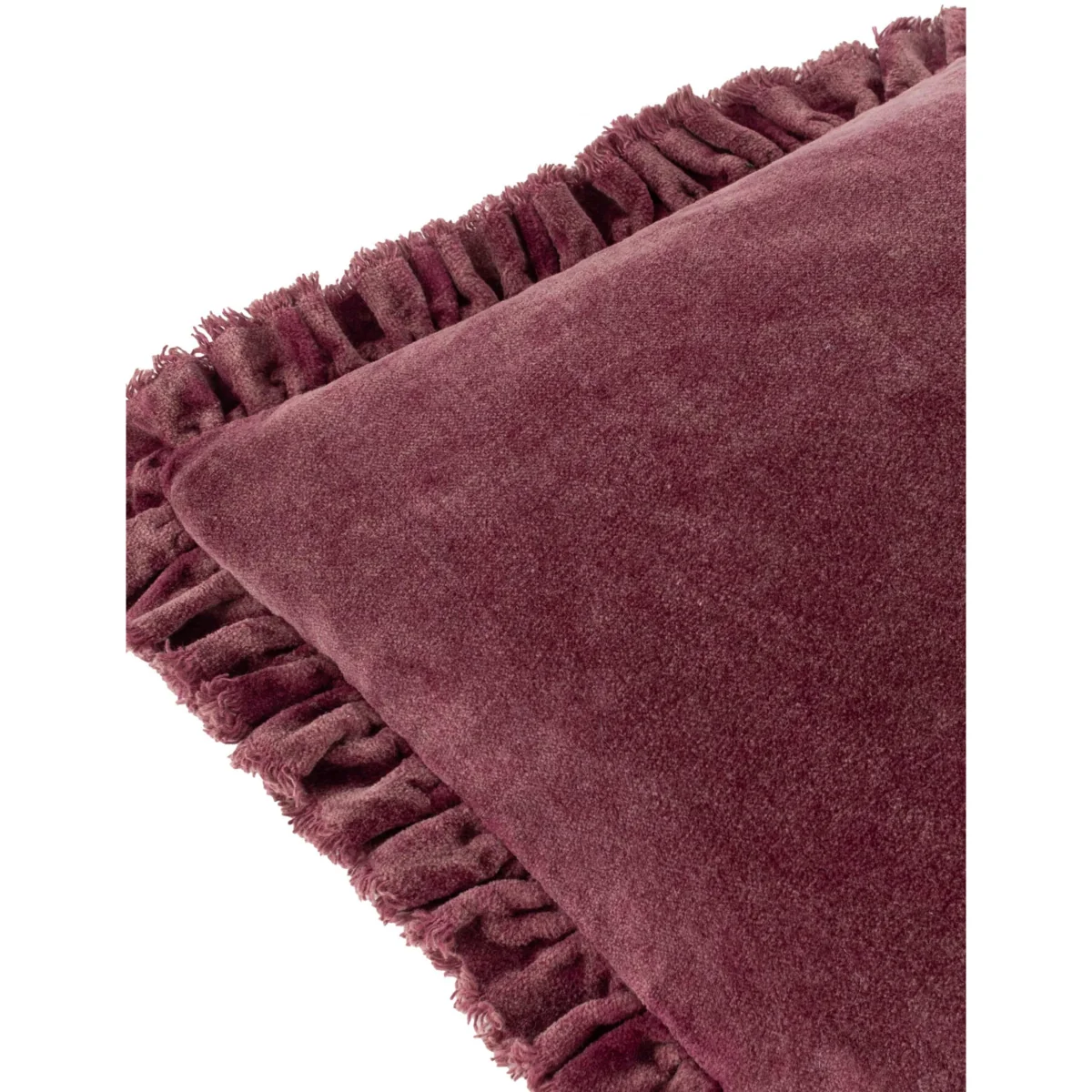 YARD Bertie Cotton Velvet Cushion Burgundy – image 4