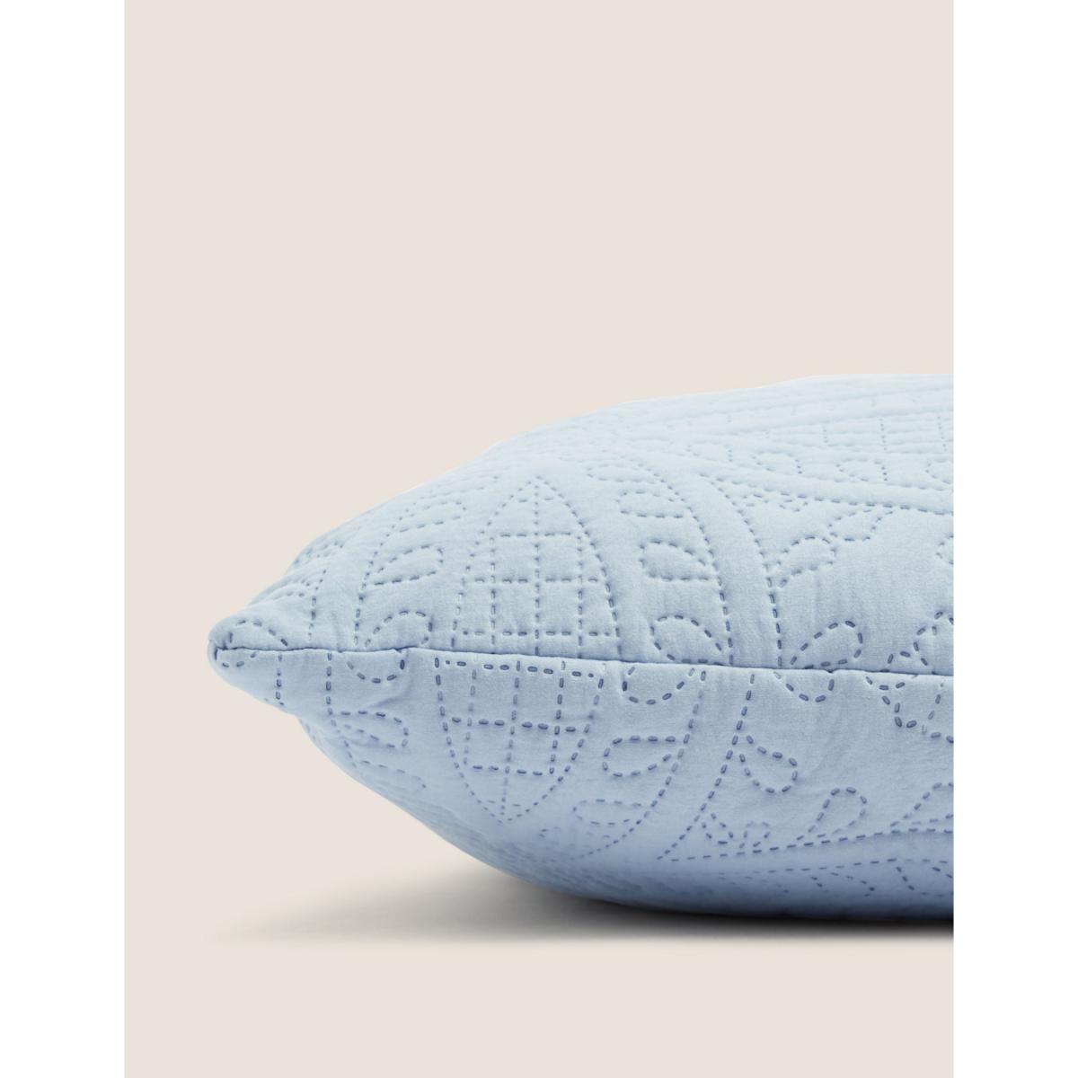 M&S Quilted Pinsonic Cushion - Chambray, Chambray,Neutral – image 2