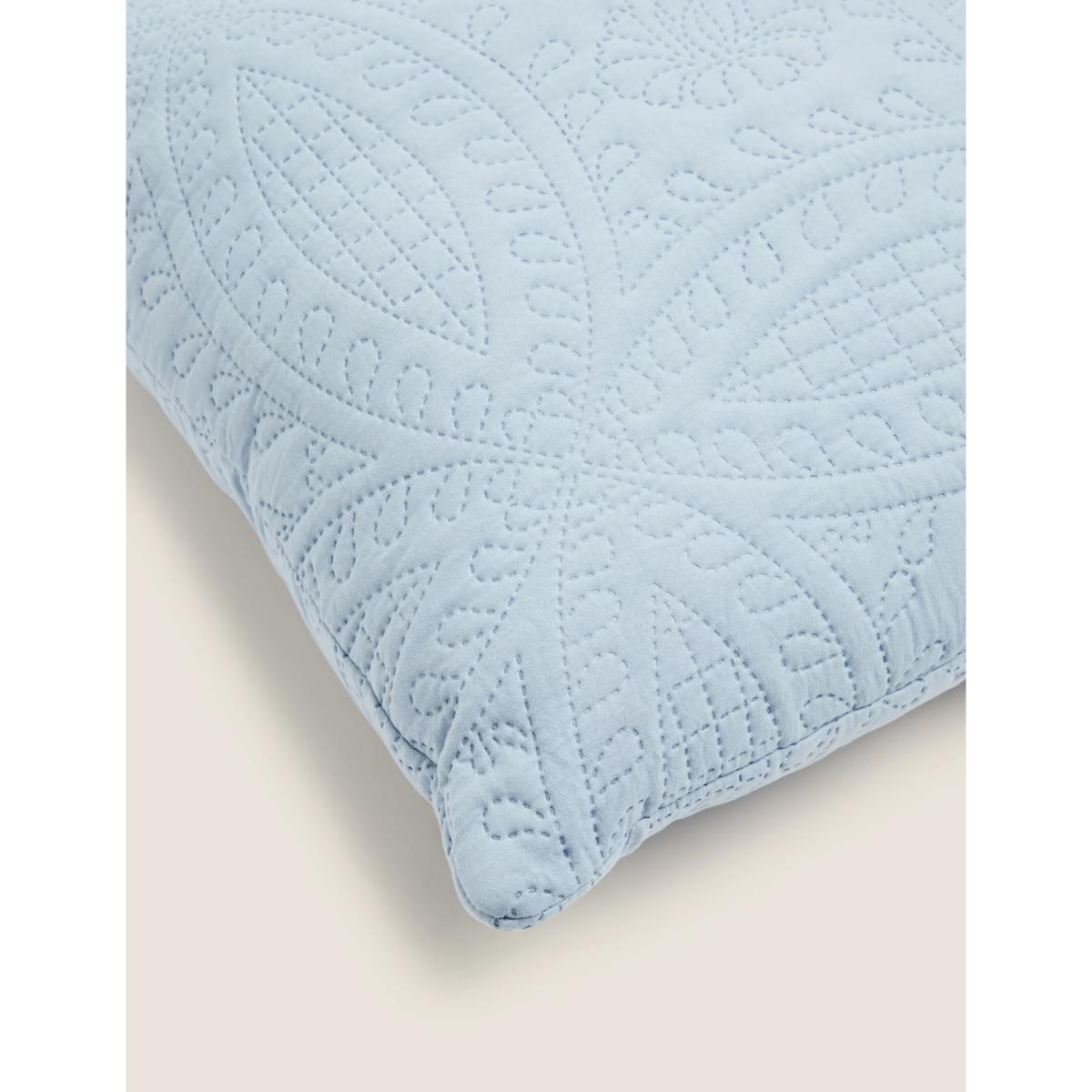M&S Quilted Pinsonic Cushion - Chambray, Chambray,Neutral – image 4