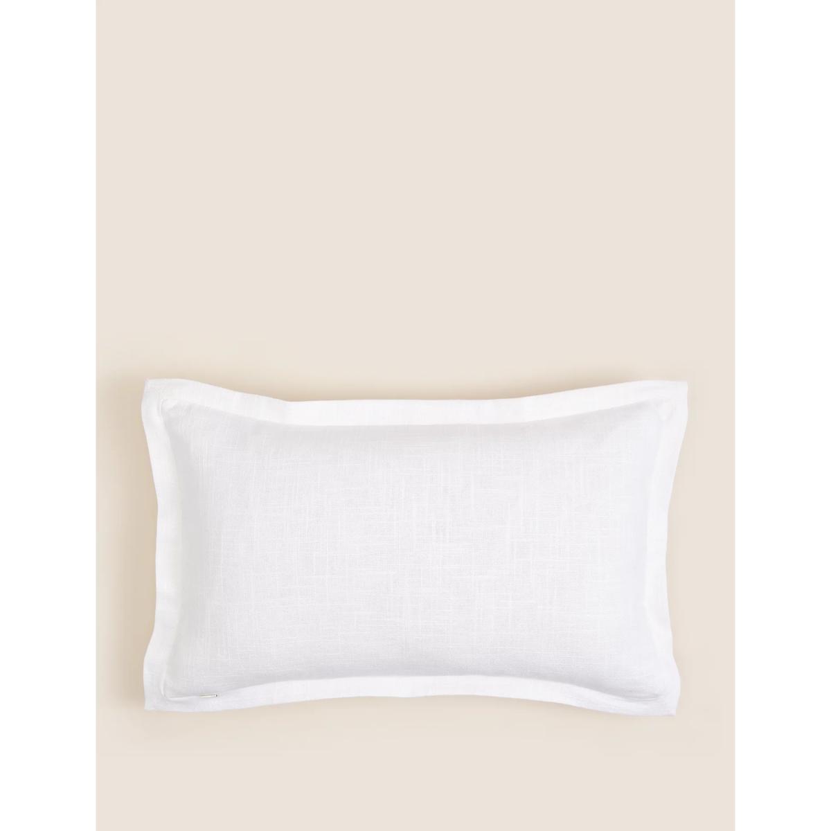 M&S Cotton with Linen Bee Bolster Cushion - Ivory, Ivory – image 2