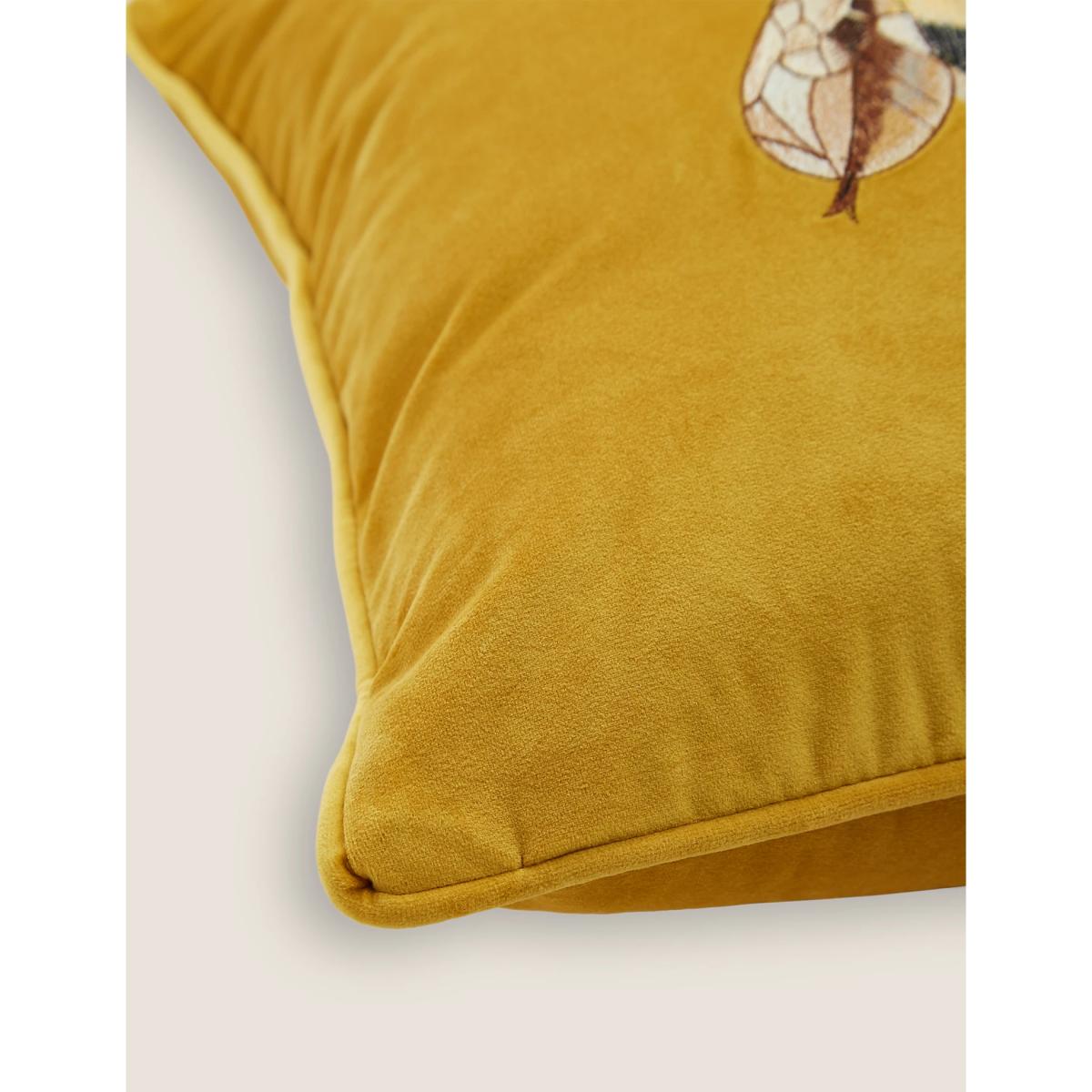 M&S Velvet Bee Embroidered Cushion - Emerald, Emerald,Navy – image 5