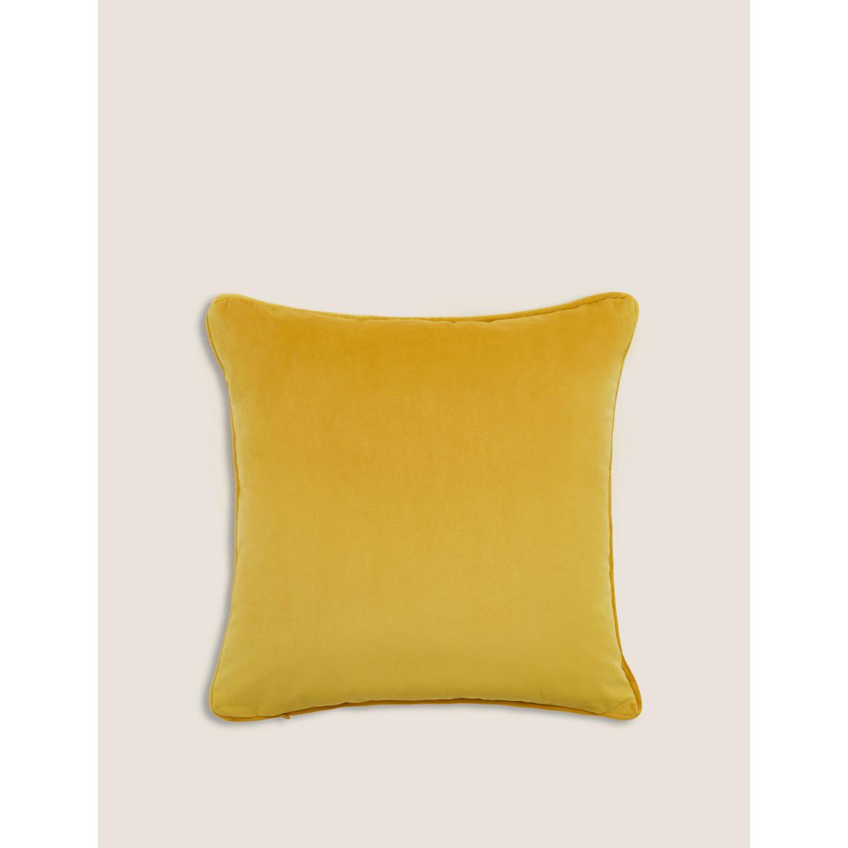 M&S Velvet Bee Embroidered Cushion - Emerald, Emerald,Navy – image 6
