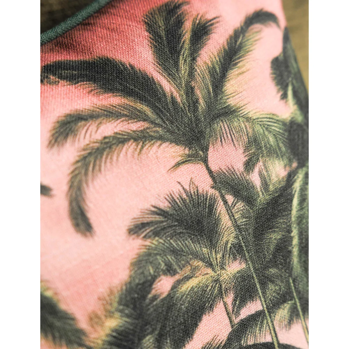 Rockett St George Pure Cotton Palm Paradise Piped Cushion Pink Mix – image 2