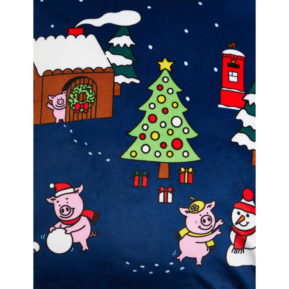 Percy Pig™ Velvet Christmas Cushion - Navy Mix, Navy Mix – image 4