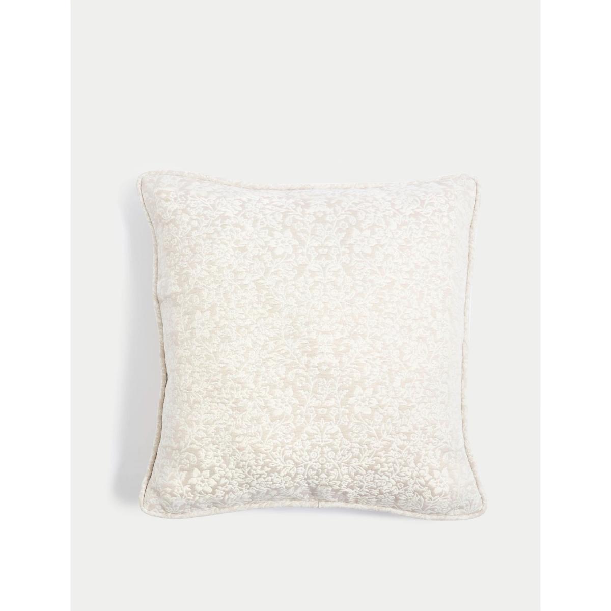 M&S Leaf Jacquard Cushion - Duck Egg, Duck Egg,Neutral – image 4
