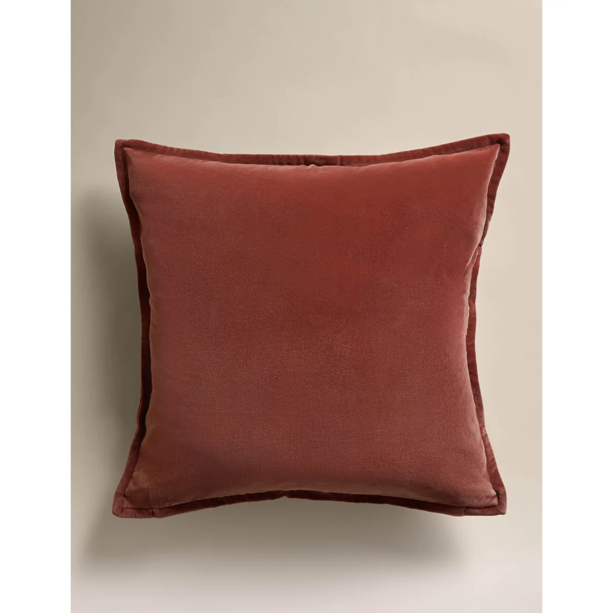 M&S Pure Cotton Velvet Cushion Putty – image 2