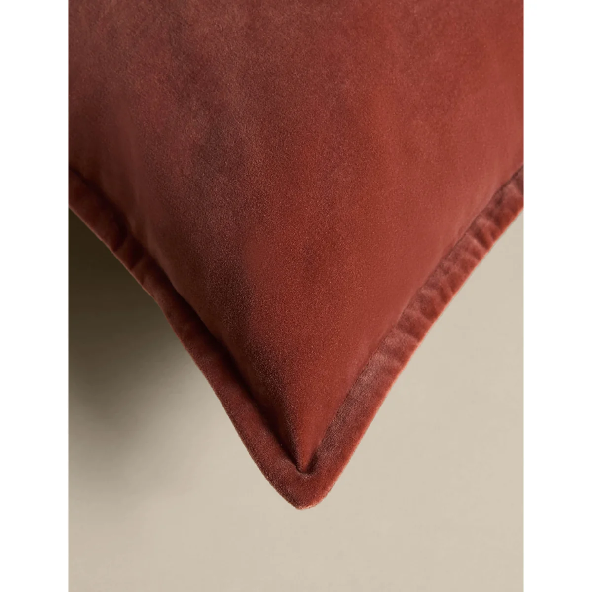 M&S Pure Cotton Velvet Cushion Putty – image 4
