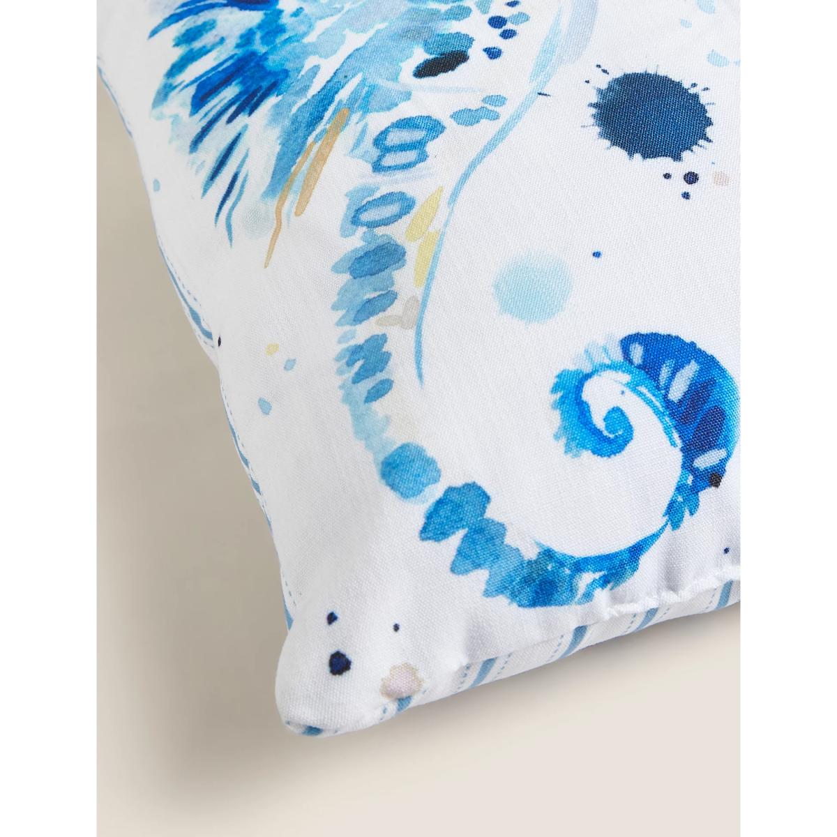 M&S Set of 2 Seahorse Outdoor Cushions - Blue Mix, Blue Mix – image 4