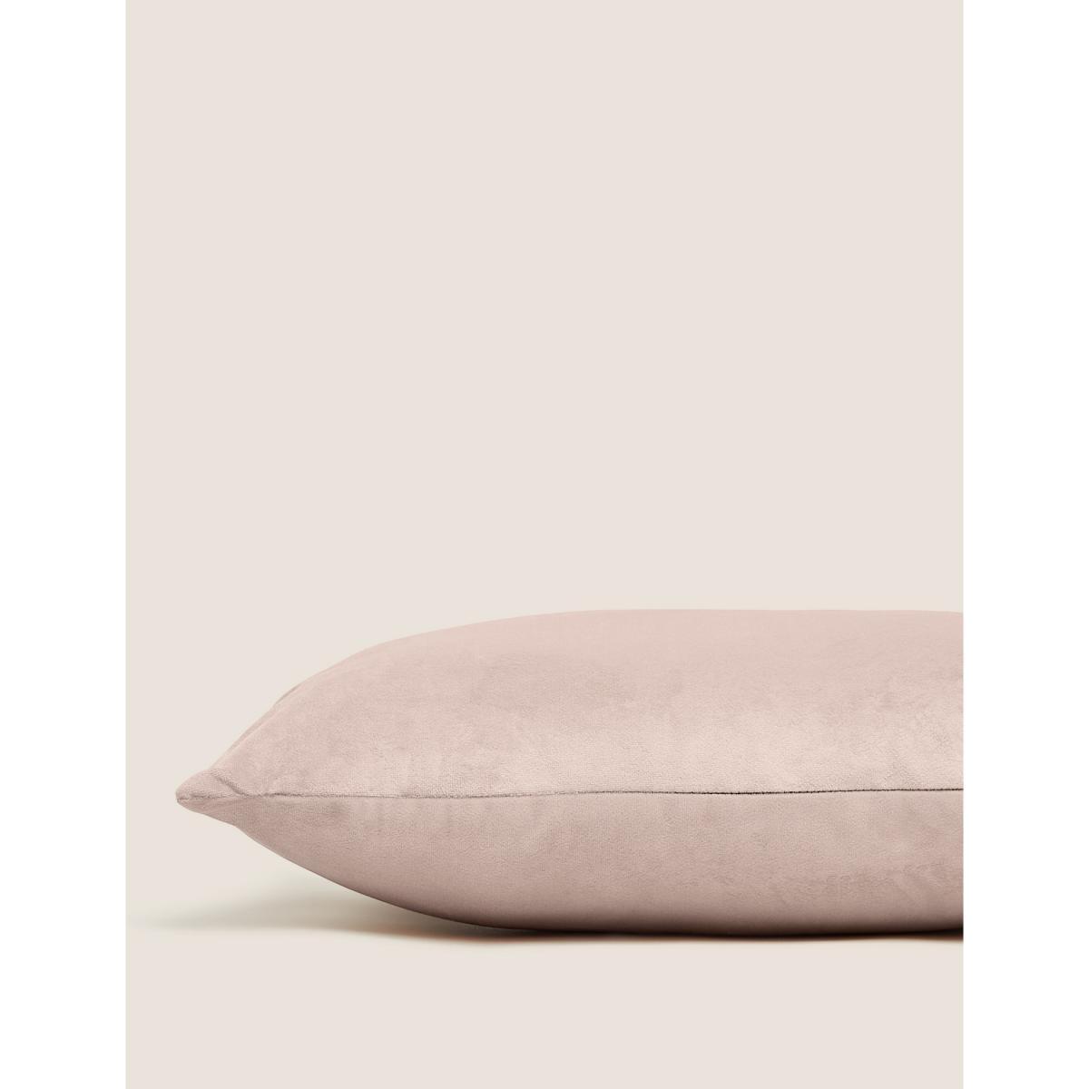 M&S Velvet Bolster Cushion - Latte, Latte,Light Grey,Duck Egg,Green,Soft Pink,Navy,Ochre,Emerald,Charcoal,Forest Green – image 2