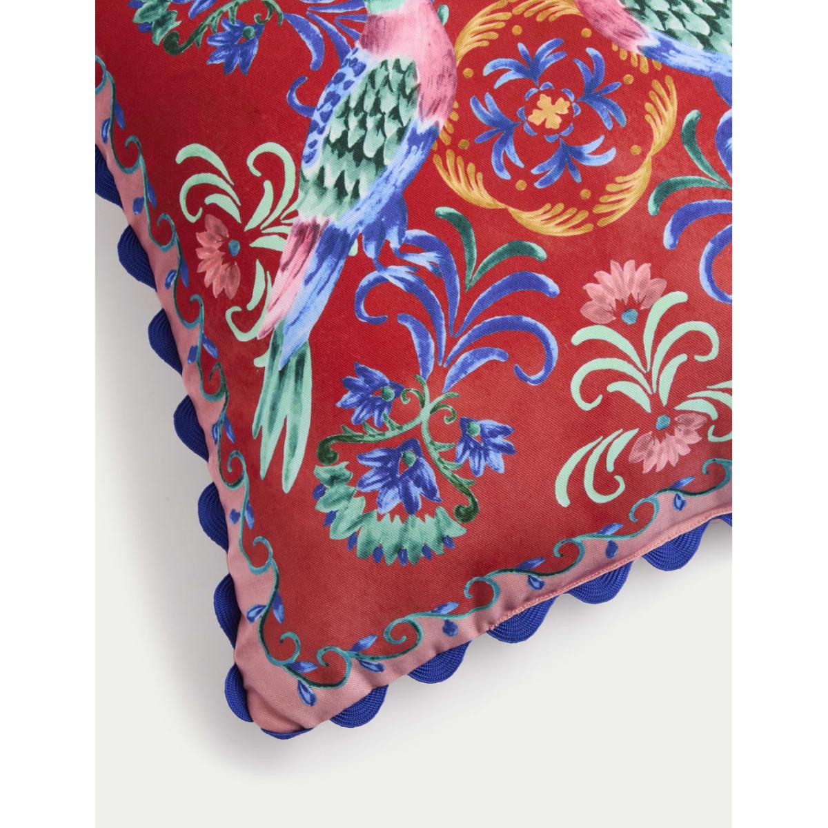 M&S Collection Set of 2 Bird Print Outdoor Cushions - Green Mix, Green Mix – image 4