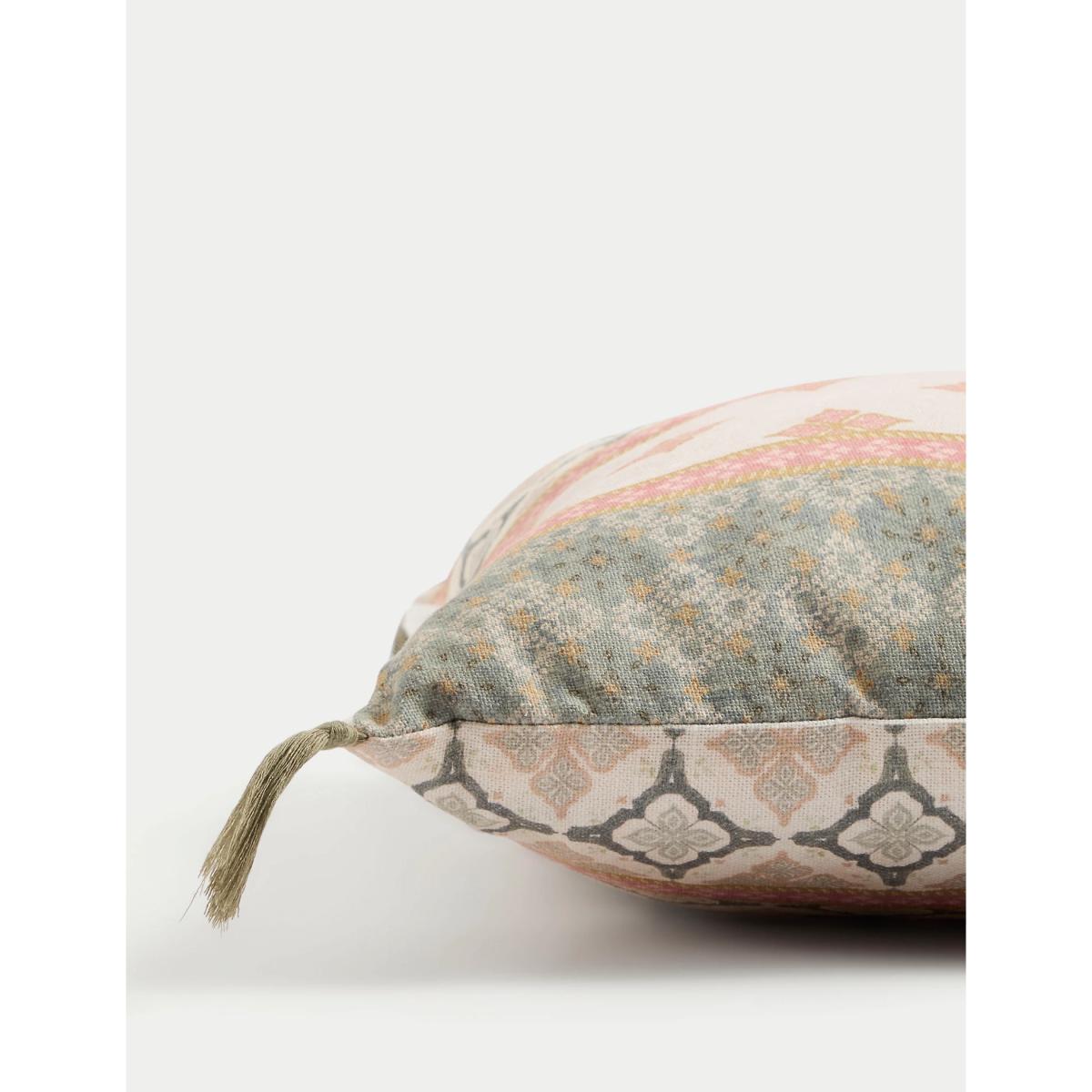 M&S X Fired Earth Jaipur Birla Printed Outdoor Cushion - Multi, Multi – image 2