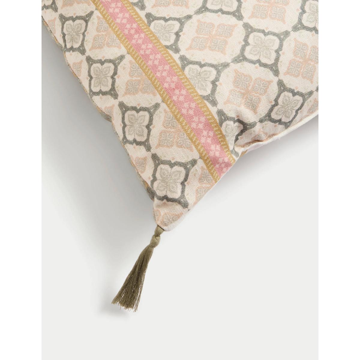M&S X Fired Earth Jaipur Birla Printed Outdoor Cushion - Multi, Multi – image 3