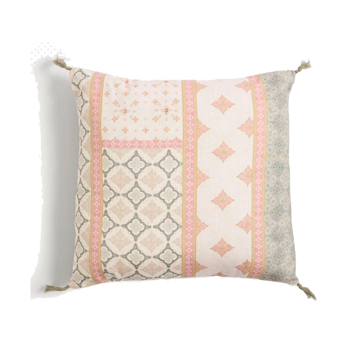 M&S X Fired Earth Jaipur Birla Printed Outdoor Cushion - Multi, Multi – image 1