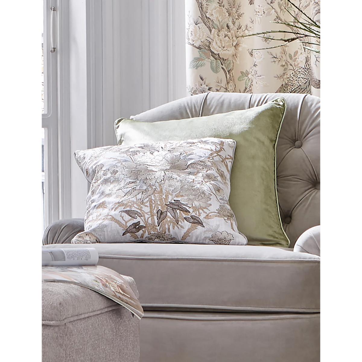 M&S Laura Ashley Overton Floral Cushion - Steel, Steel – image 1