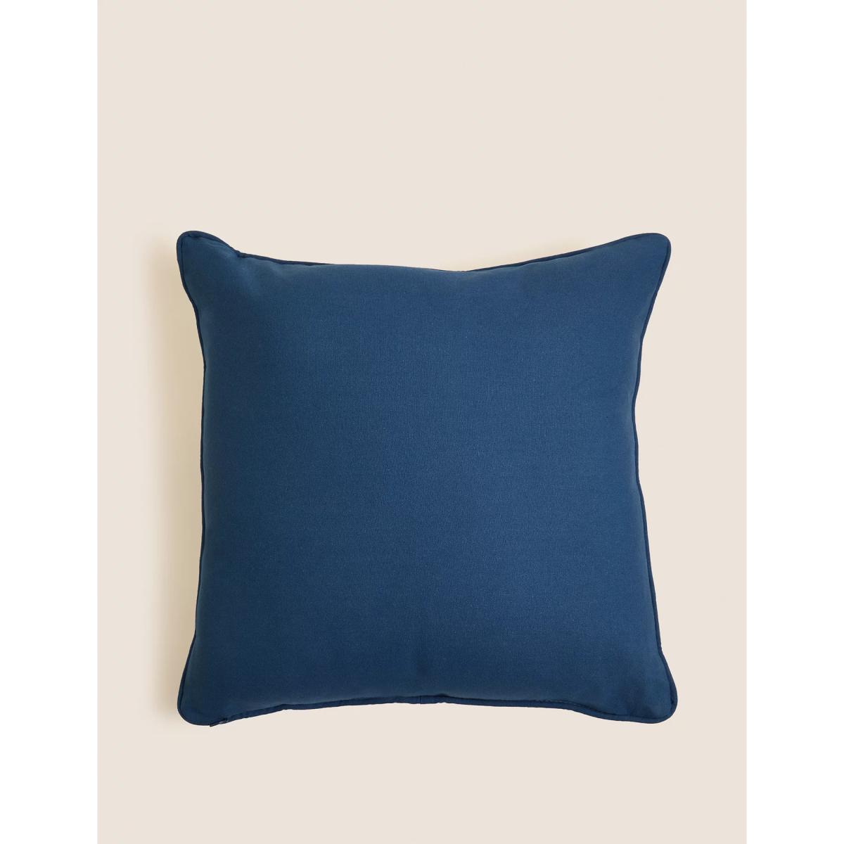M&S Pure Cotton Coastal Print Piped Cushion - Blue Mix, Blue Mix – image 5
