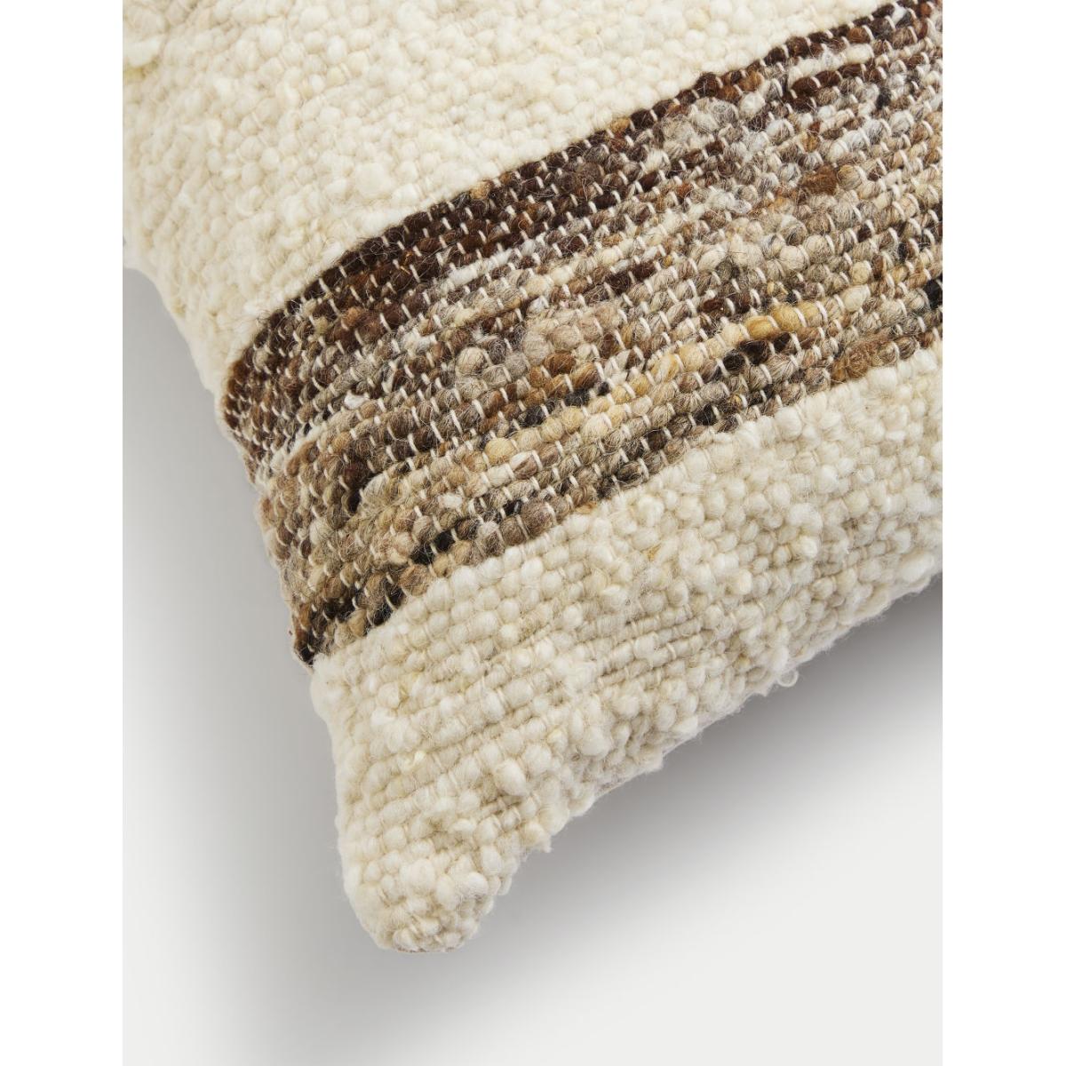 M&S Wool Rich Woven Textured Cushion - Ecru Mix, Ecru Mix – image 4