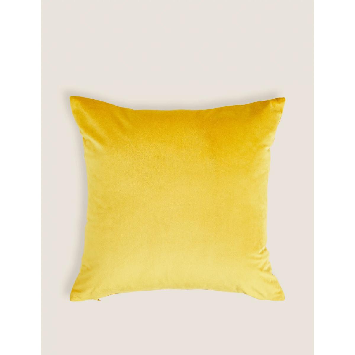 M&S Quilted Cushion - Ochre, Ochre – image 3