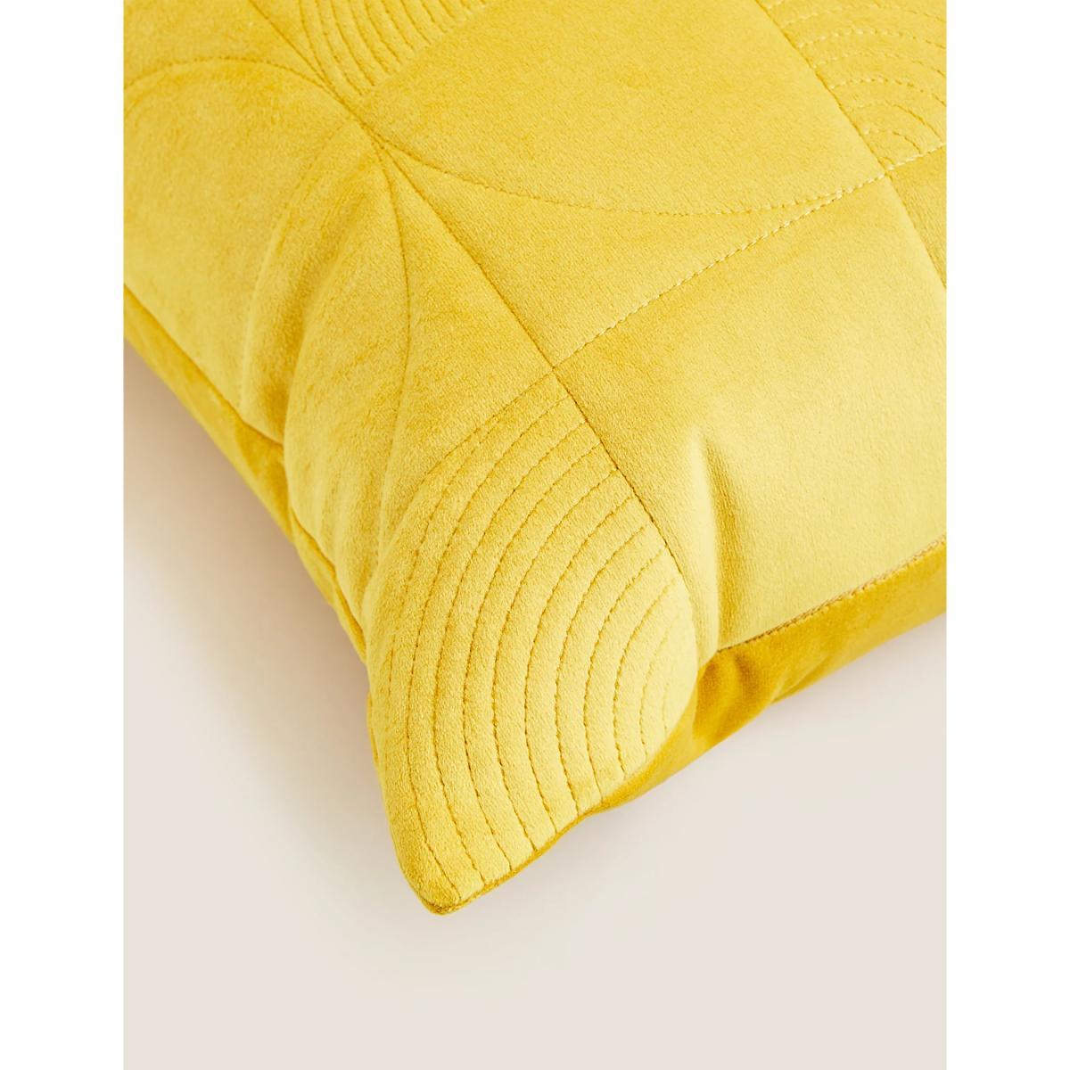 M&S Quilted Cushion - Ochre, Ochre – image 5