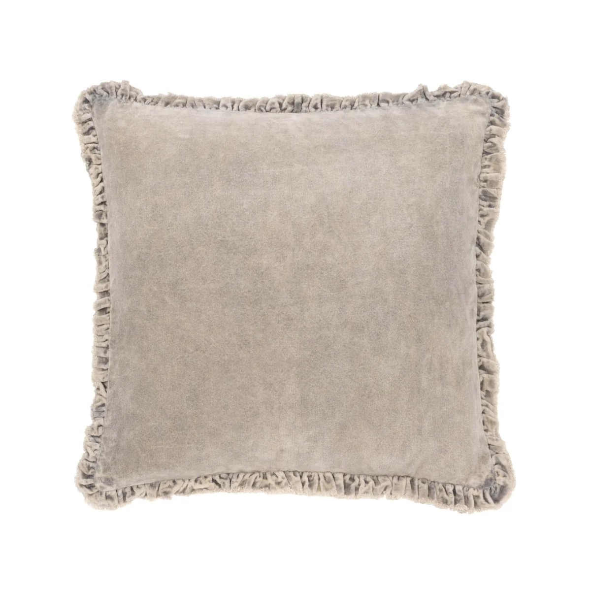 YARD Bertie Cotton Velvet Cushion Taupe – image 2