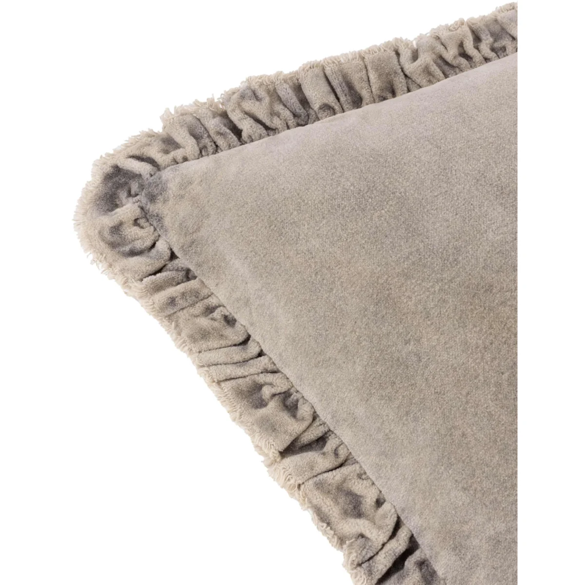 YARD Bertie Cotton Velvet Cushion Taupe – image 4
