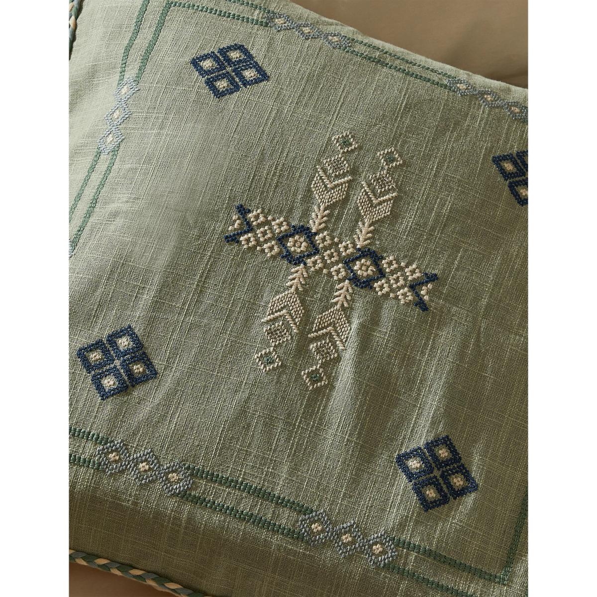 M&S X Fired Earth Marrakech Collection Sofia Cushion - Weald Green, Weald Green – image 6