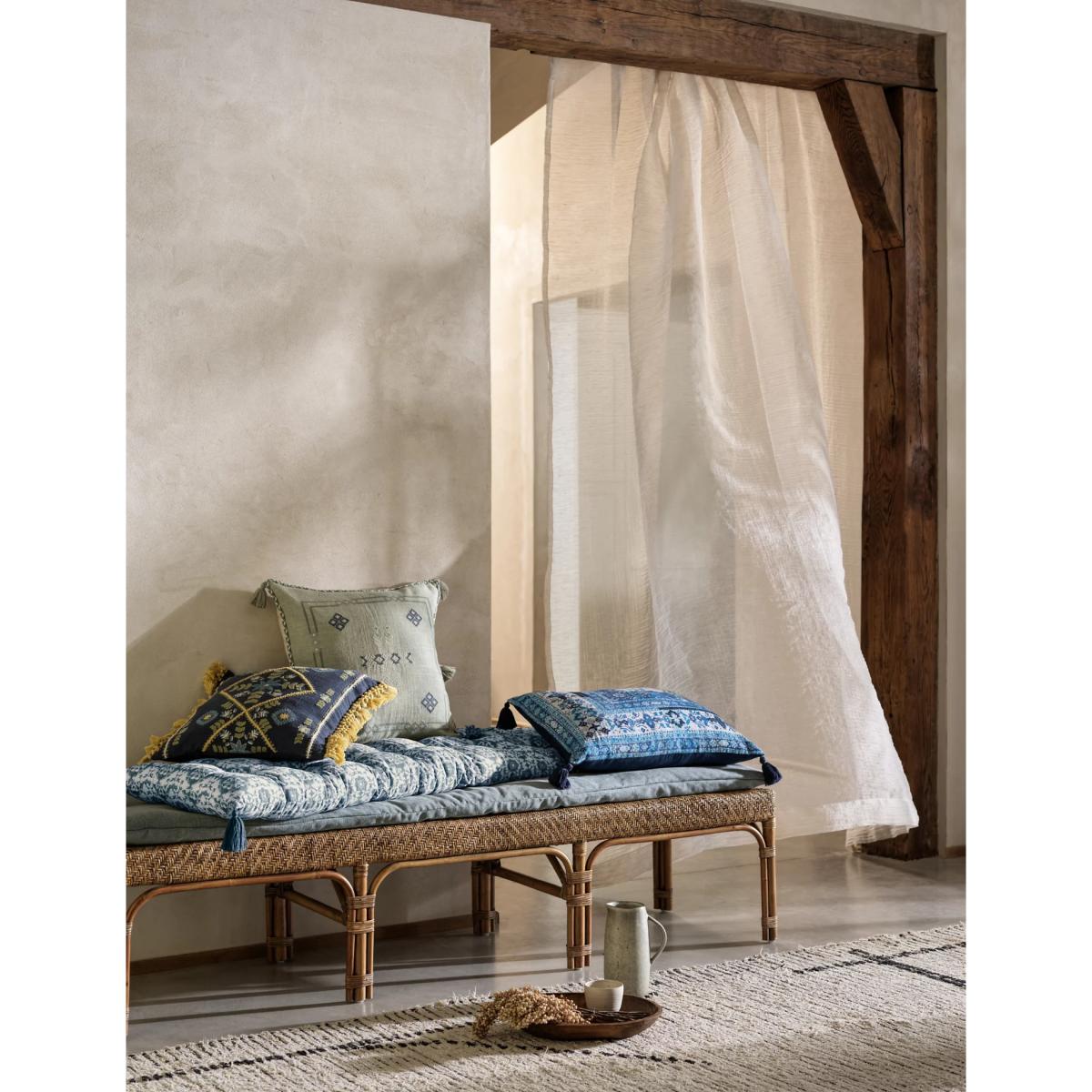 M&S X Fired Earth Marrakech Collection Sofia Cushion - Weald Green, Weald Green – image 7