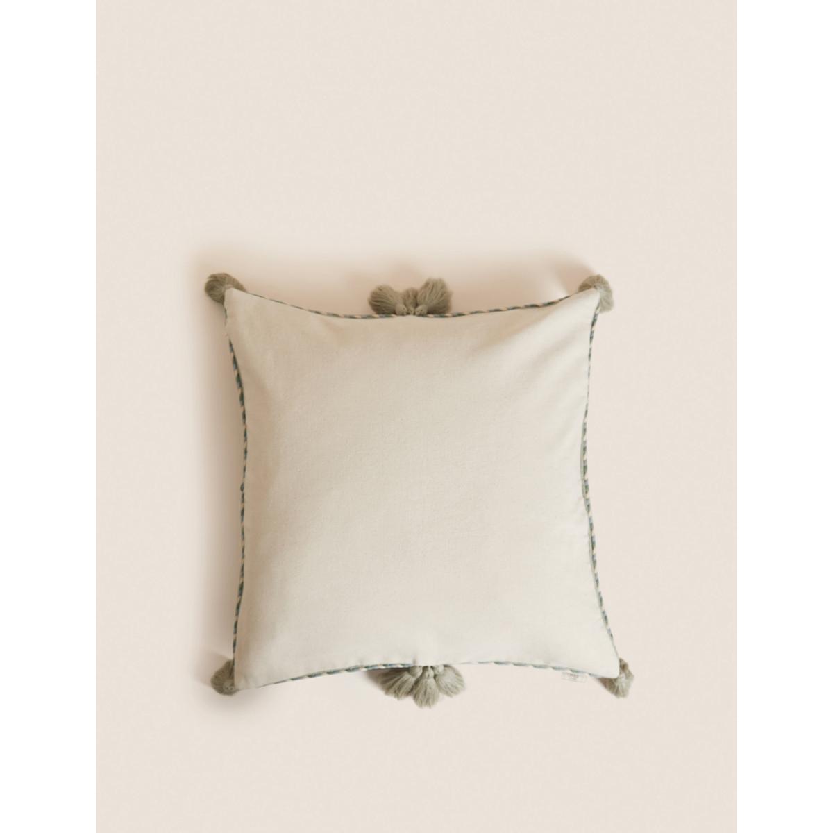 M&S X Fired Earth Marrakech Collection Sofia Cushion - Weald Green, Weald Green – image 8